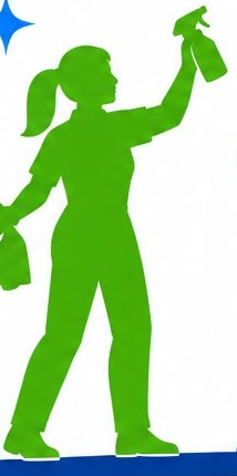 Agente d'entretien nettoyant une surface